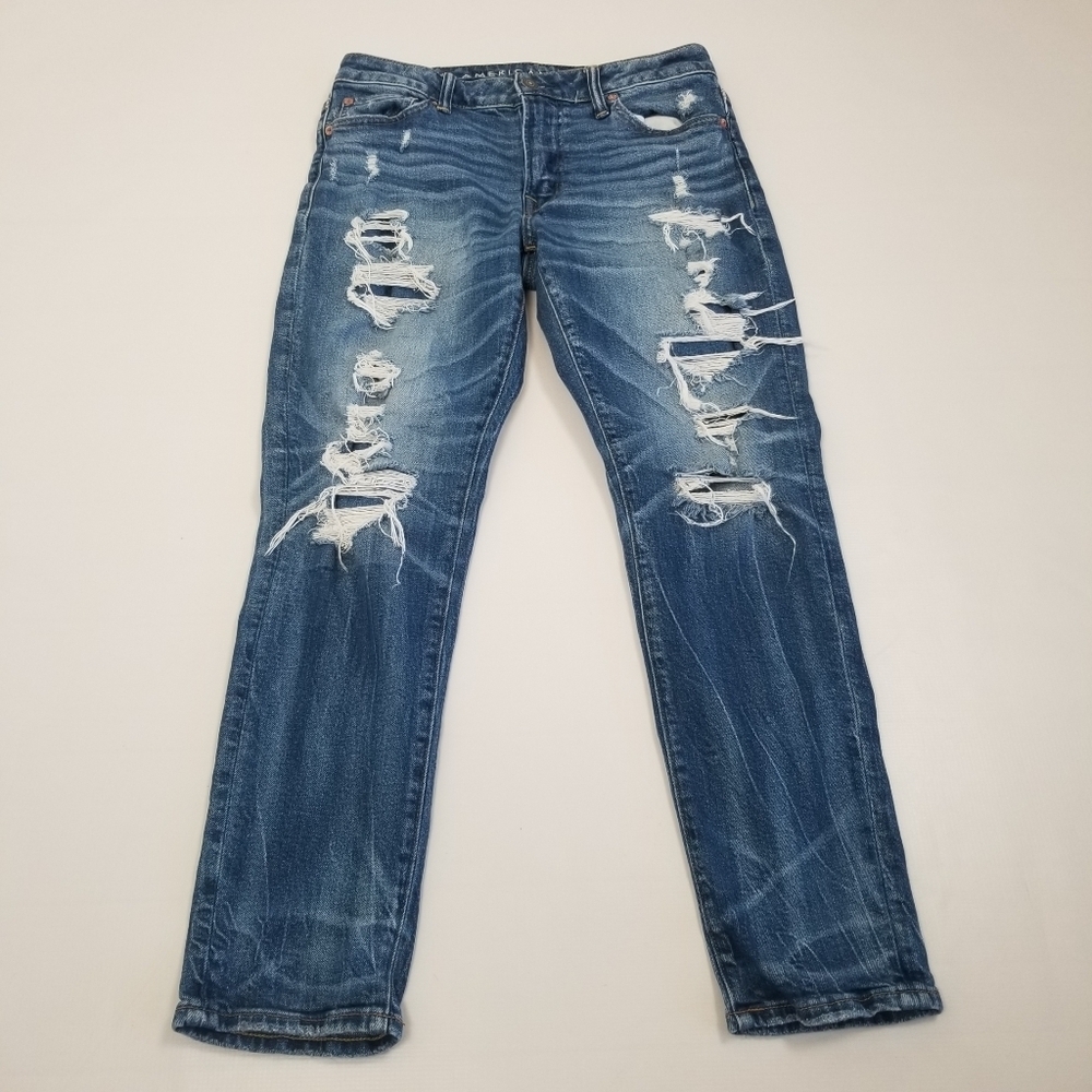 American Eagle Athletic Skinny Jeans Tag 30x30 Actual 30x29